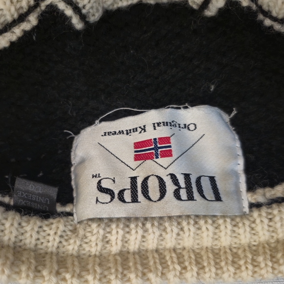 Drops Sweater , VTG Scandinavian Wool , Unisex Knitwear Cottagecore, Large - Picture 10 of 16